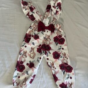 Floral Bunny Print Kids Bottoms